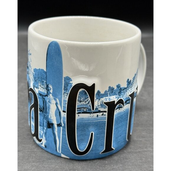 Santa Cruz 2007 Americaware Coffee Tea Mug Cup by 18 oz 3D Lettering Surf Ocean - Picture 3 of 9